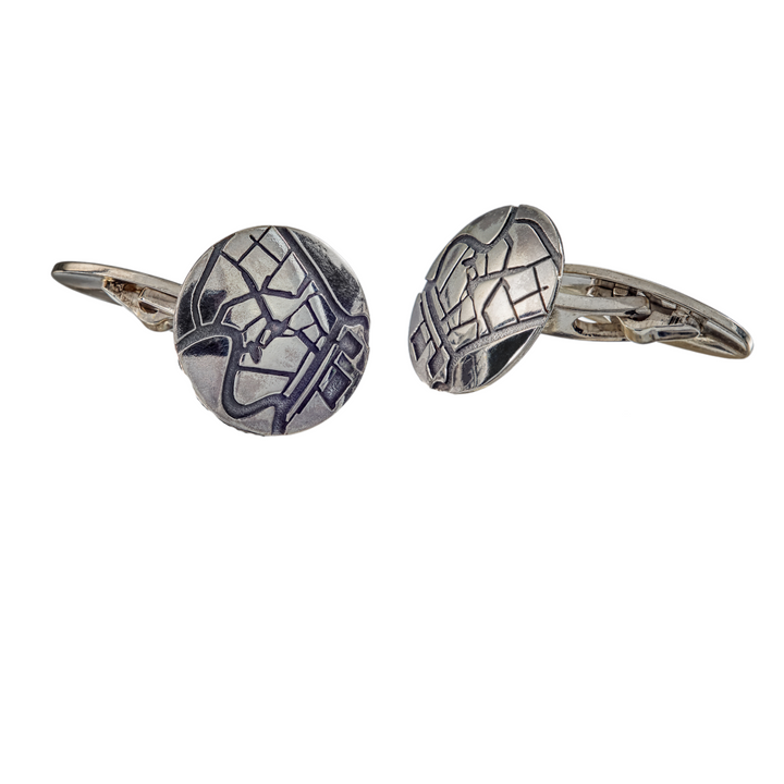 City Jewels | Zilveren Haarlem manchetknopen "Het oude centrum"