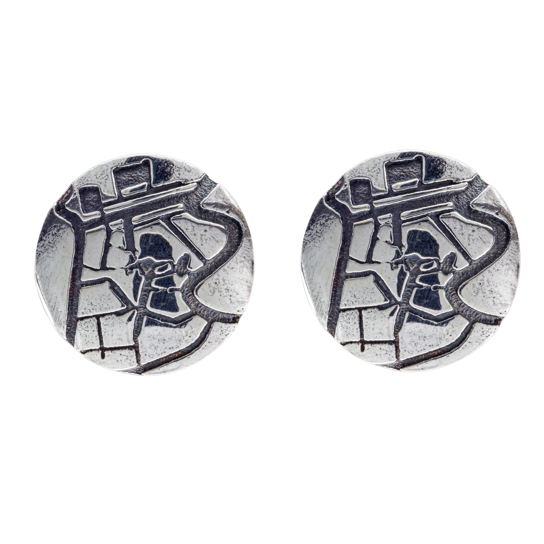 City Jewels | Zilveren Haarlem manchetknopen "Het oude centrum"