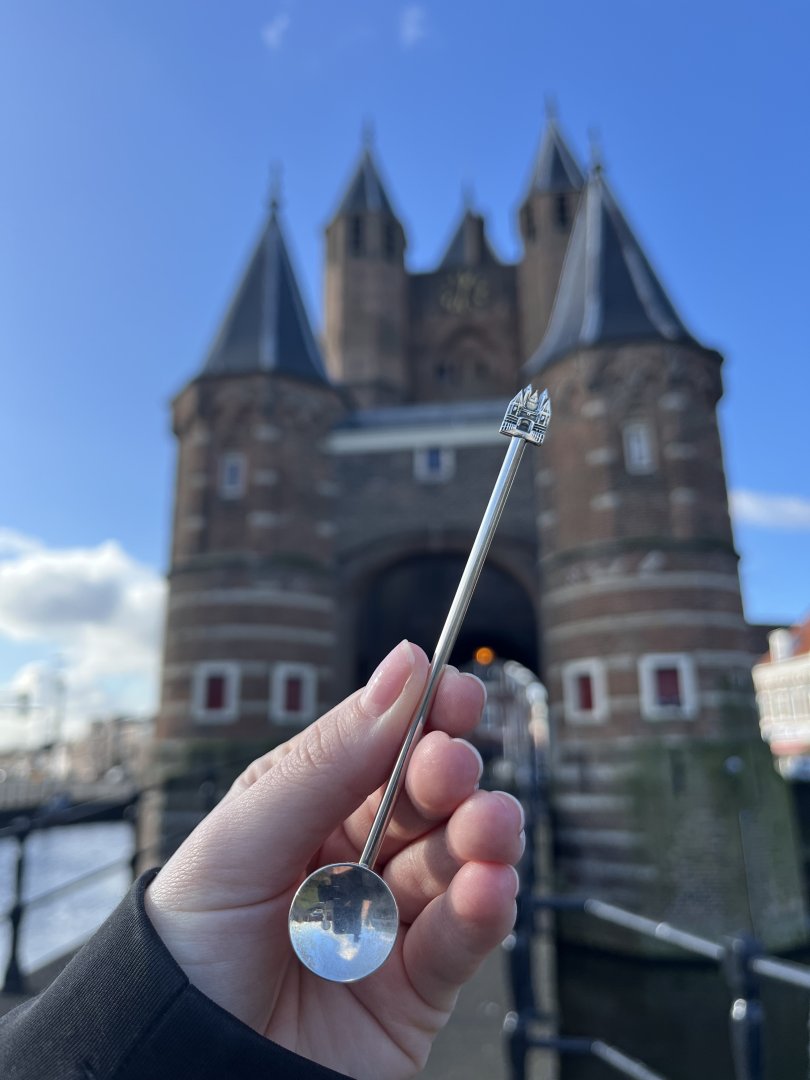 City Jewels | Zilveren koffielepel Amsterdamse poort