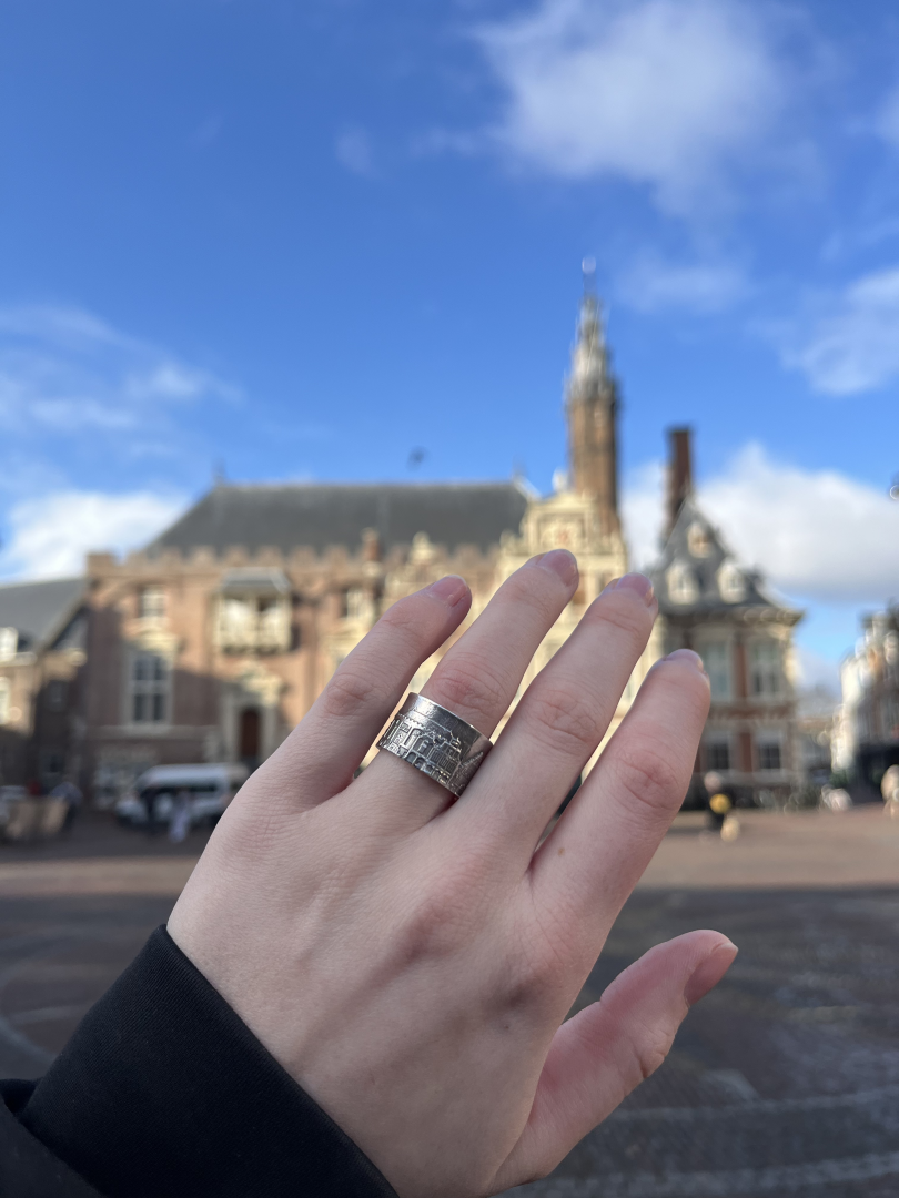 City Jewels | Zilveren ring met diverse Haarlemse gebouwen