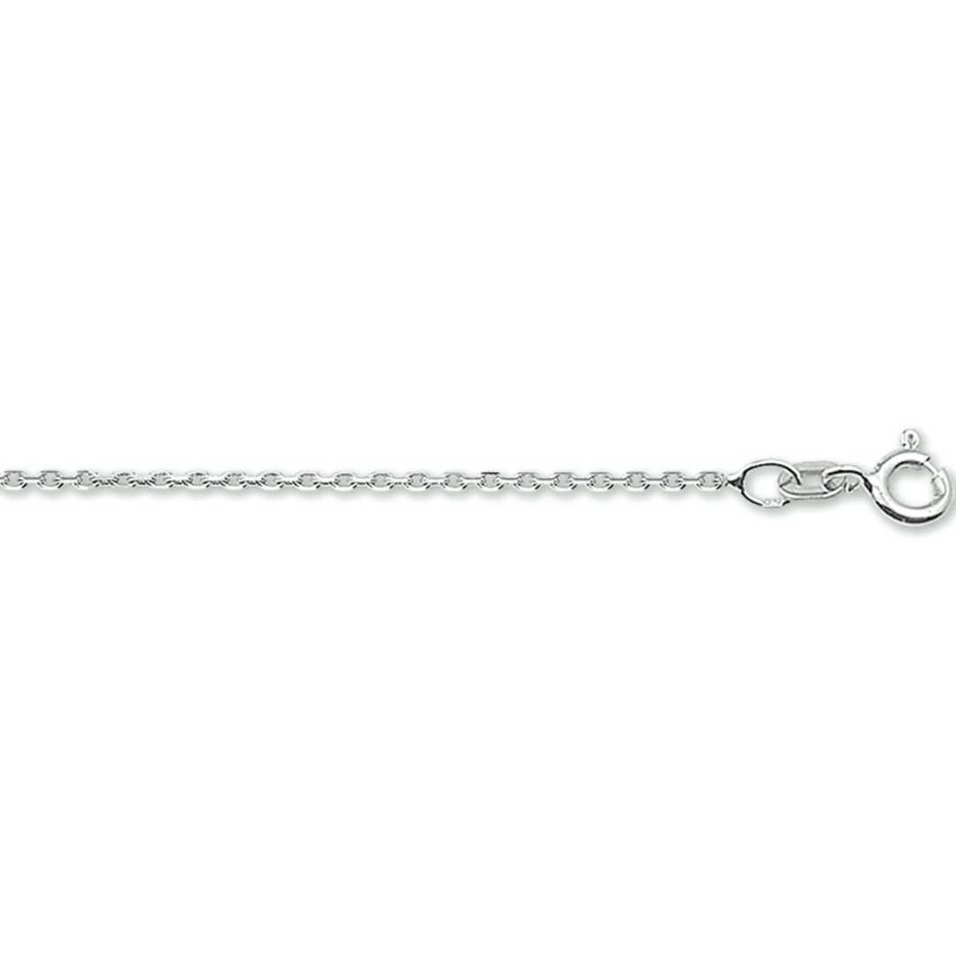 House of SIS | collier anker gediamanteerd 1,3 mm goud (witgoud)