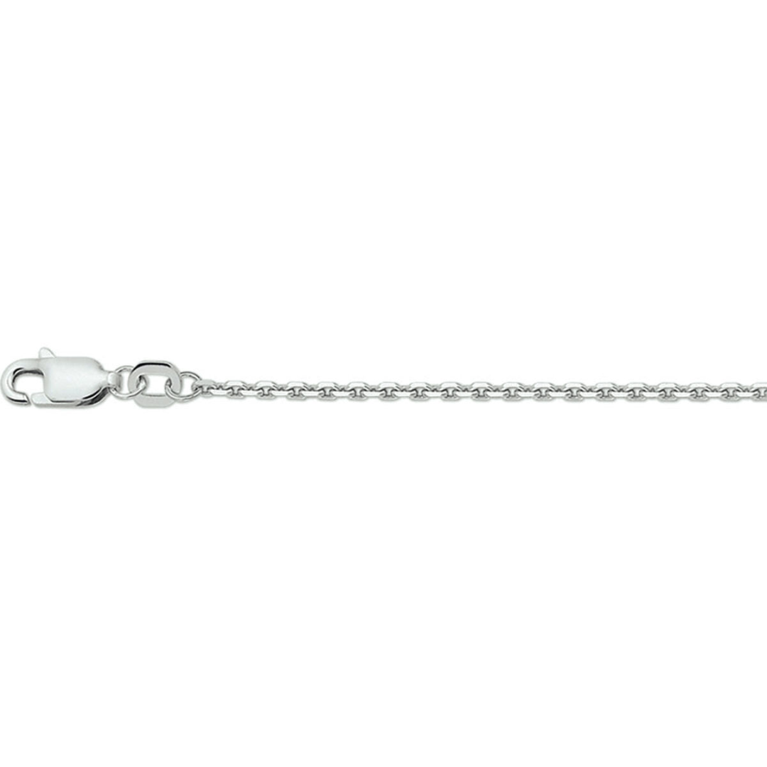 House of SIS | collier anker plat 1,6 mm 41 + 4 cm zilver gerhodineerd