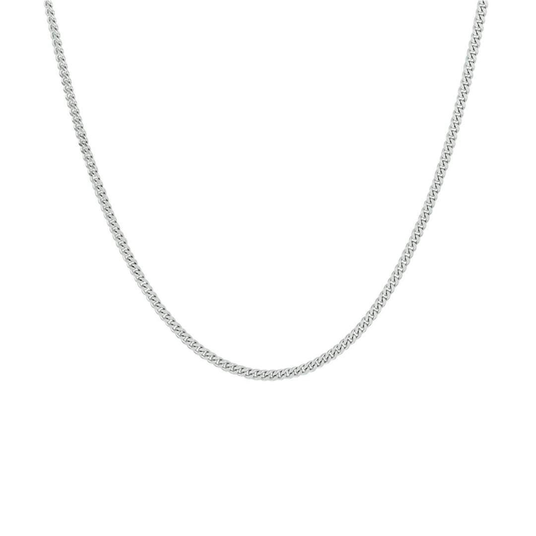 House of SIS  | collier gourmet 1,6 mm zilver gerhodineerd