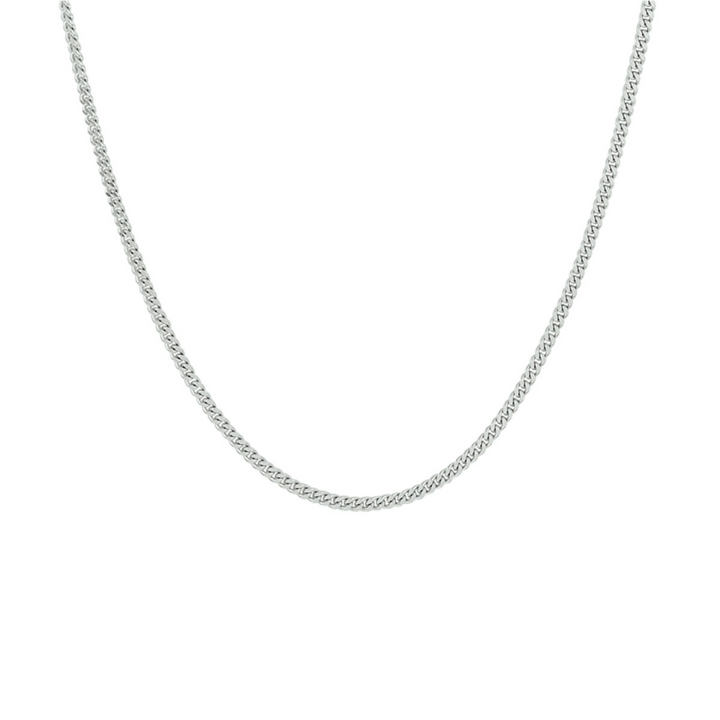 House of SIS  | collier gourmet 1,6 mm zilver gerhodineerd