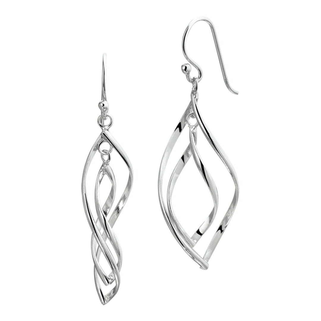 House of SIS | Gerhodineerd zilveren oorhangers