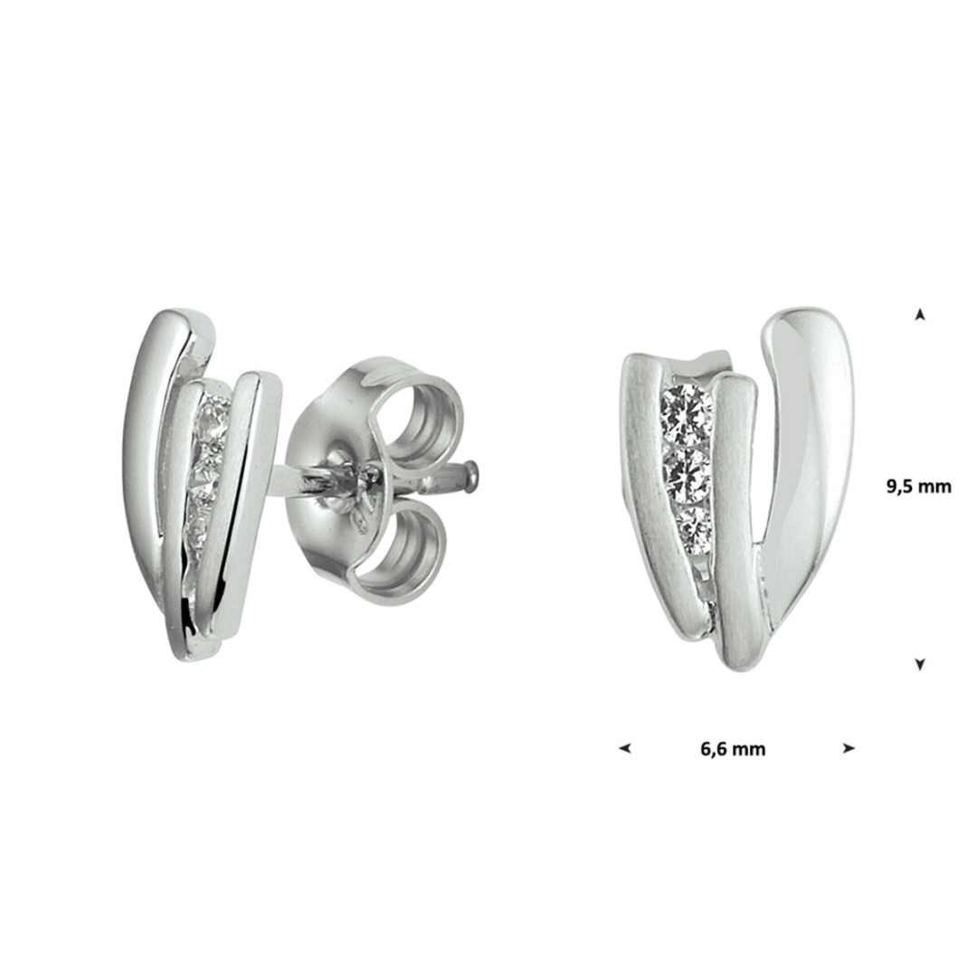 House of SIS | Gerhodineerd zilveren oorknoppen met een afmeting van 9mm