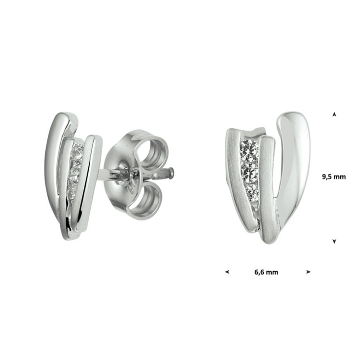 House of SIS | Gerhodineerd zilveren oorknoppen met een afmeting van 9mm