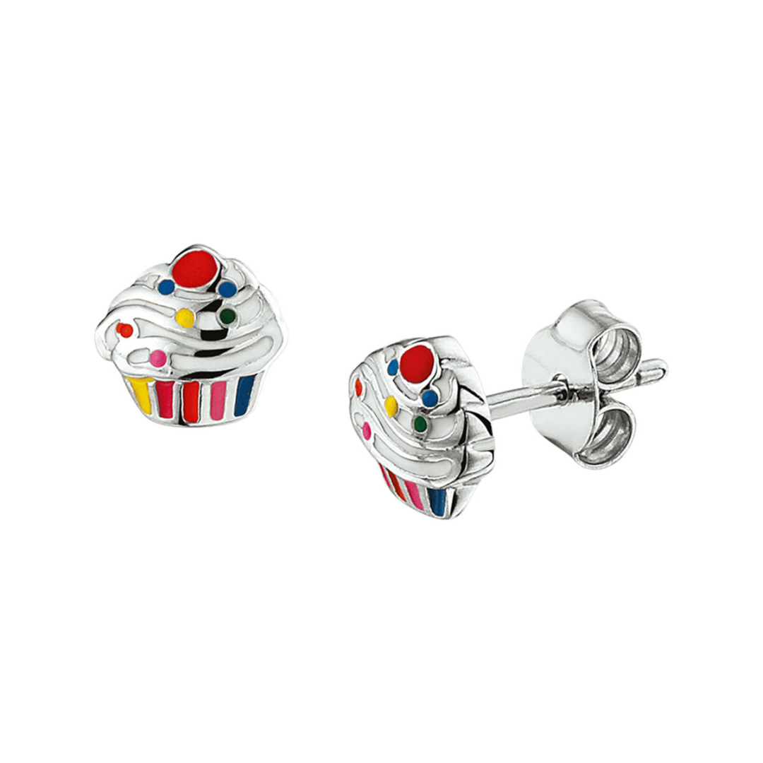 House of SIS | oorknoppen cupcake zilver gerhodineerd