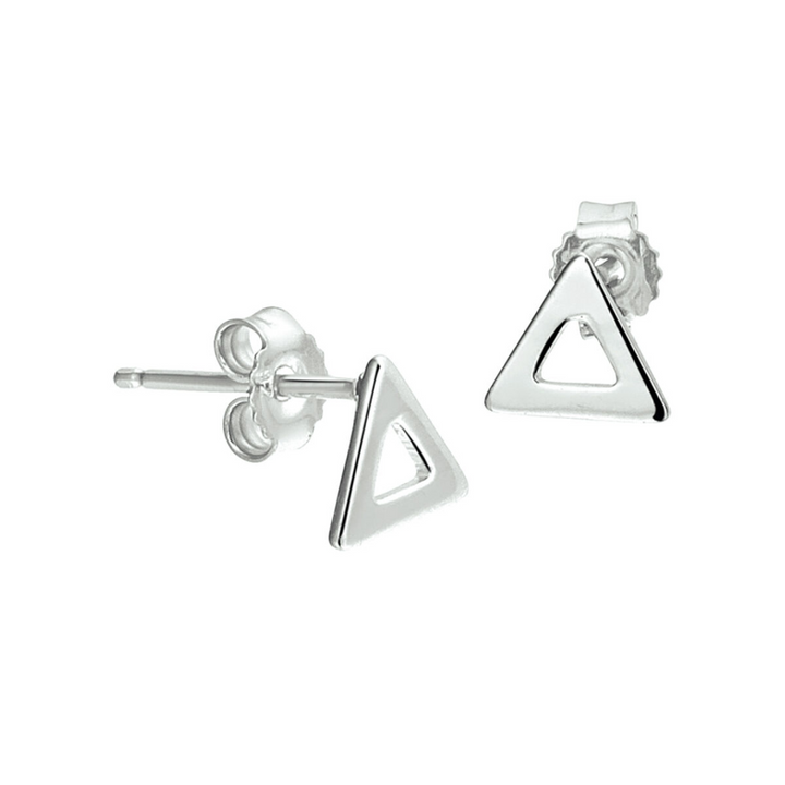 House of SIS | oorknoppen driehoek zilver gerhodineerd