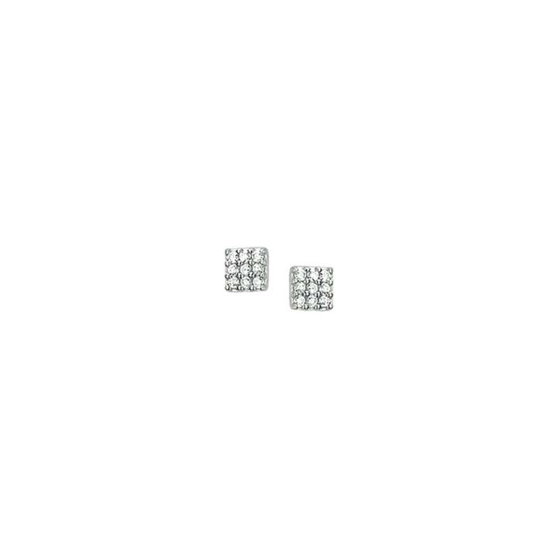 House of SIS | oorknoppen zirkonia zilver gerhodineerd