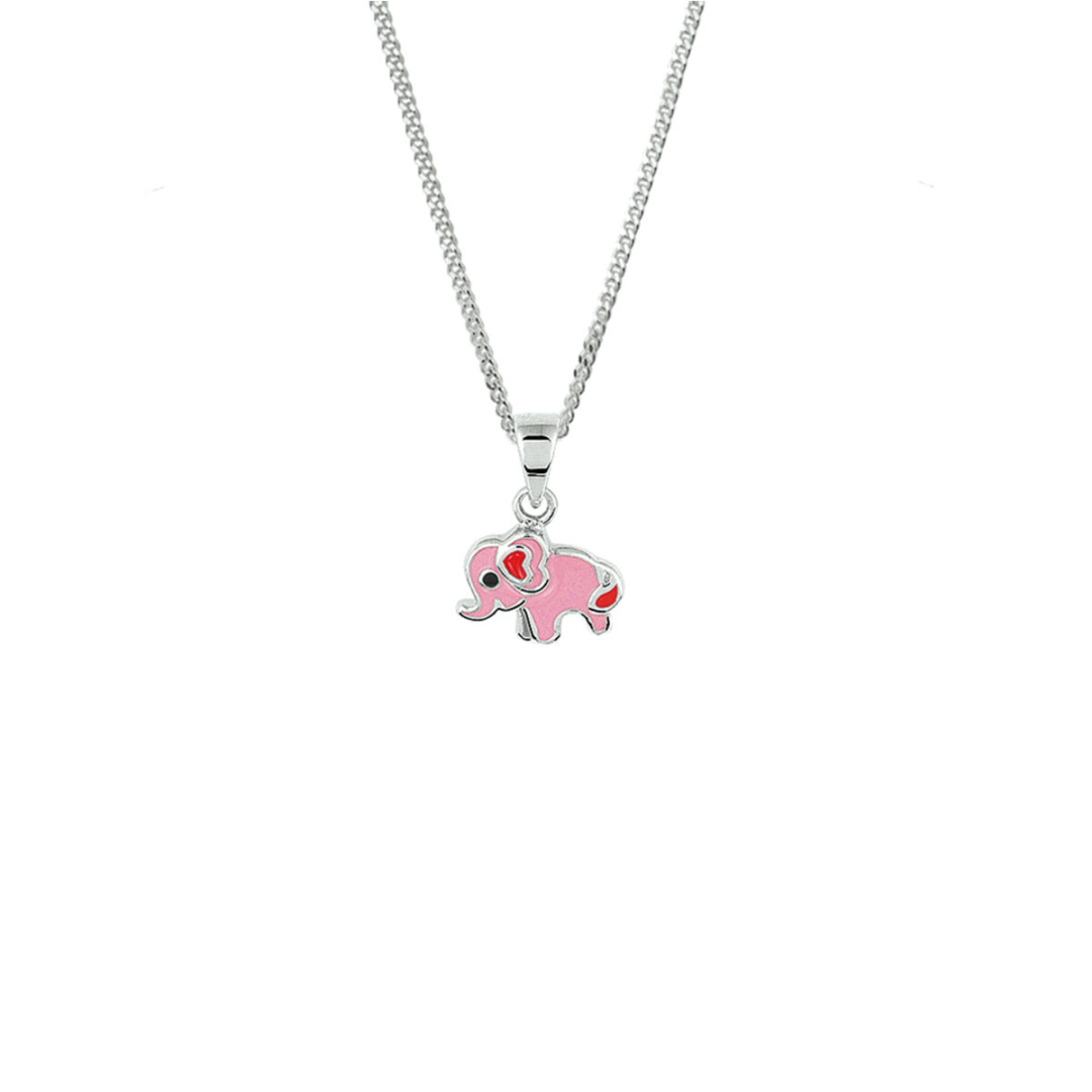 House of SIS  | zilver gerhodineerd olifant collier 36 + 4 cm 1.4 mm