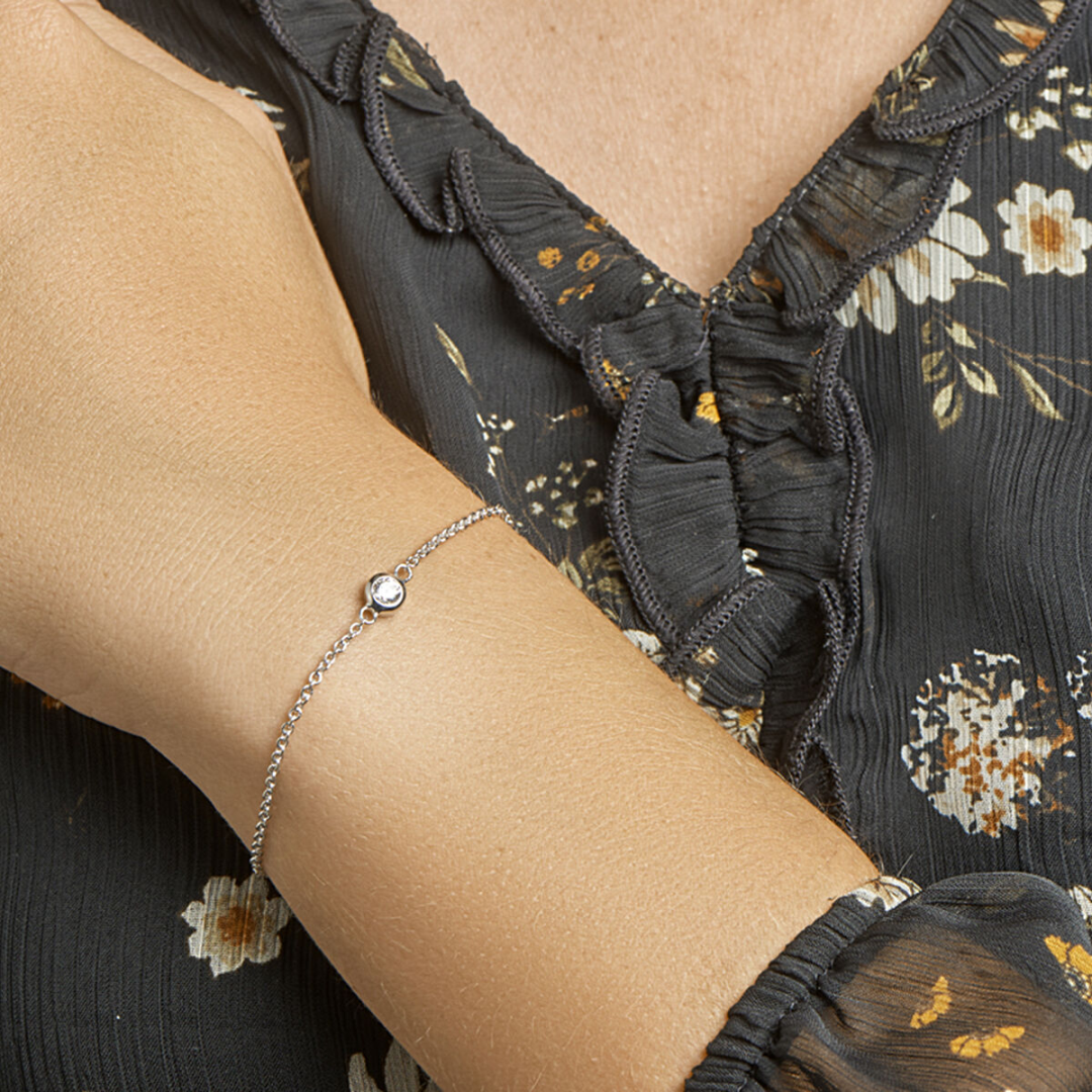 House of SIS  | Zilveren armband met zirkonia