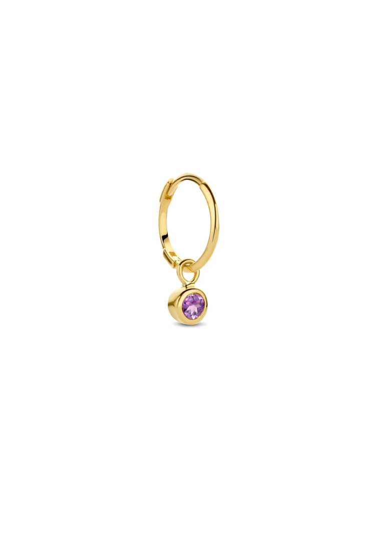 Jackie Gold | 14 karaat geelgouden Amethyst Earcharm