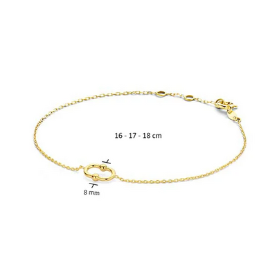 Jackie Gold | 14 karaat geelgouden armband Bonbon Bracelet