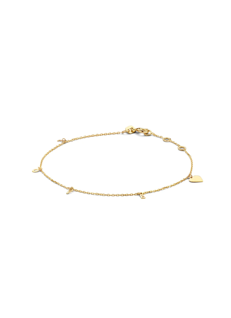 Jackie Gold | 14 karaat geelgouden armband | L.O.V.E.