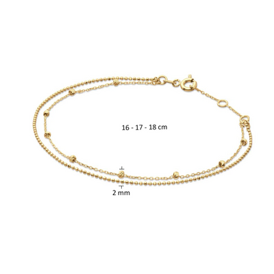 Jackie Gold | 14 karaat geelgouden armband Marco Polo Bracelet