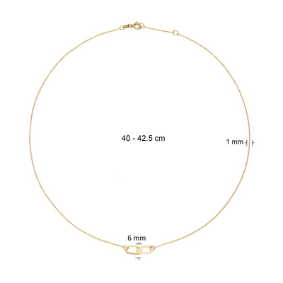 Jackie Gold | 14 karaat geelgouden collier Cannaregio Necklace