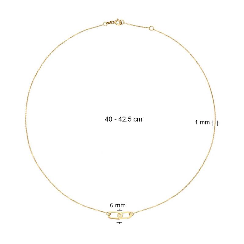 Jackie Gold | 14 karaat geelgouden collier Cannaregio Necklace