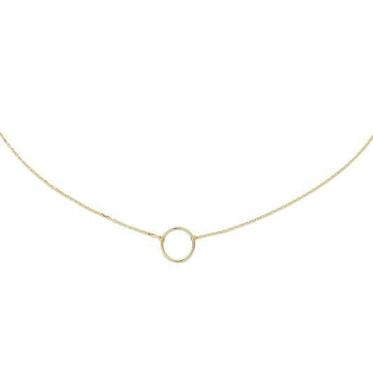 Jackie Gold | 14 karaat geelgouden collier | Cirkel