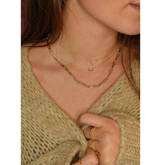 Jackie Gold | 14 karaat geelgouden collier | Cirkel