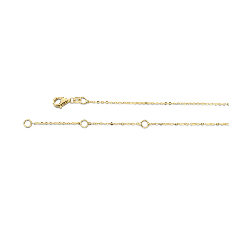 Jackie Gold | 14 karaat geelgouden collier | Cirkelplaatje