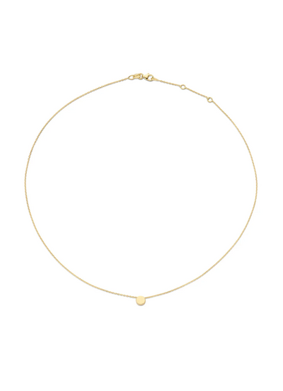 Jackie Gold | 14 karaat geelgouden collier | Cirkelplaatje