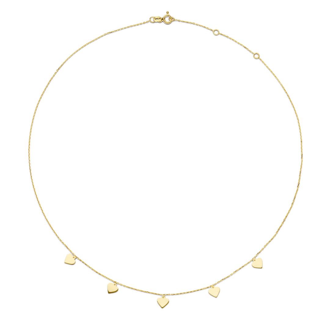 Jackie Gold | 14 karaat geelgouden collier | Hart