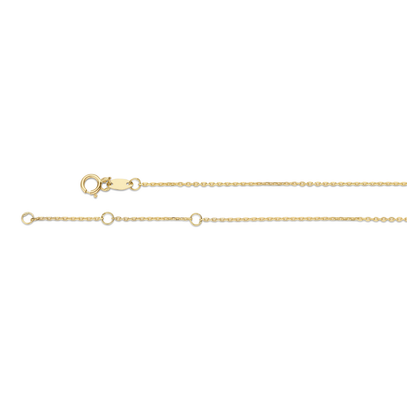 Jackie Gold | 14 karaat geelgouden collier met daaraan 11 ringen | Eleven Rings