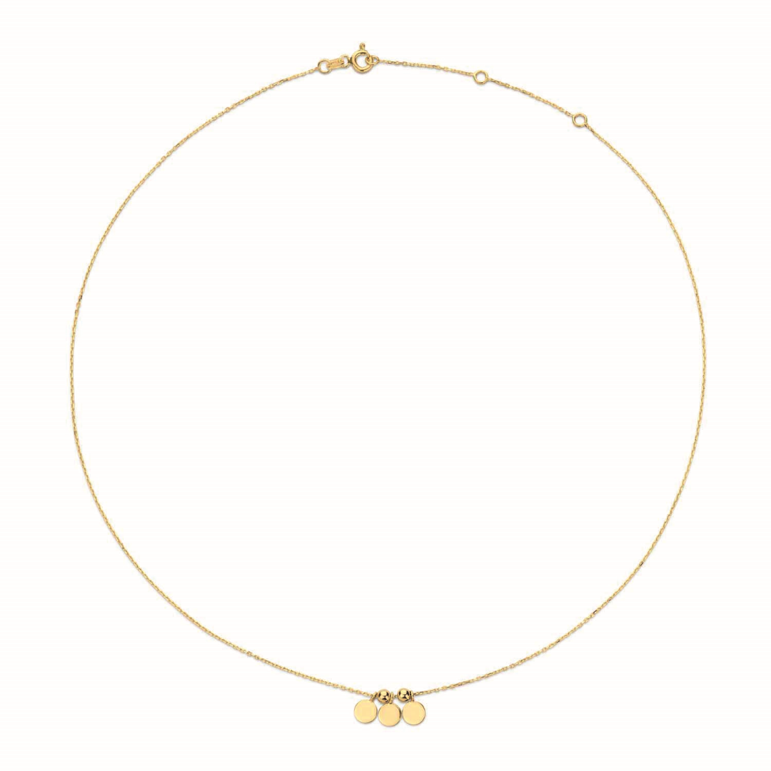 Jackie Gold | 14 karaat geelgouden collier | Swing Disc