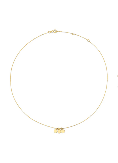 Jackie Gold | 14 karaat geelgouden collier | Swing Disc