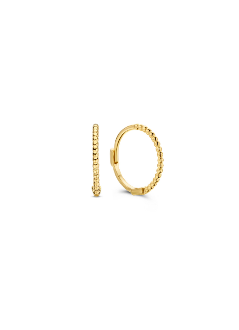 Jackie Gold | 14 karaat geelgouden creolen met balletjes | Dots Hoops
