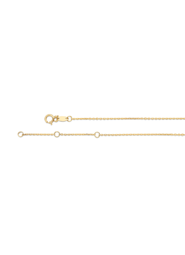 Jackie Gold | 14 karaat geelgouden geslepen anker lang collier met 7 ovalen ogen | Long Ovals Necklace