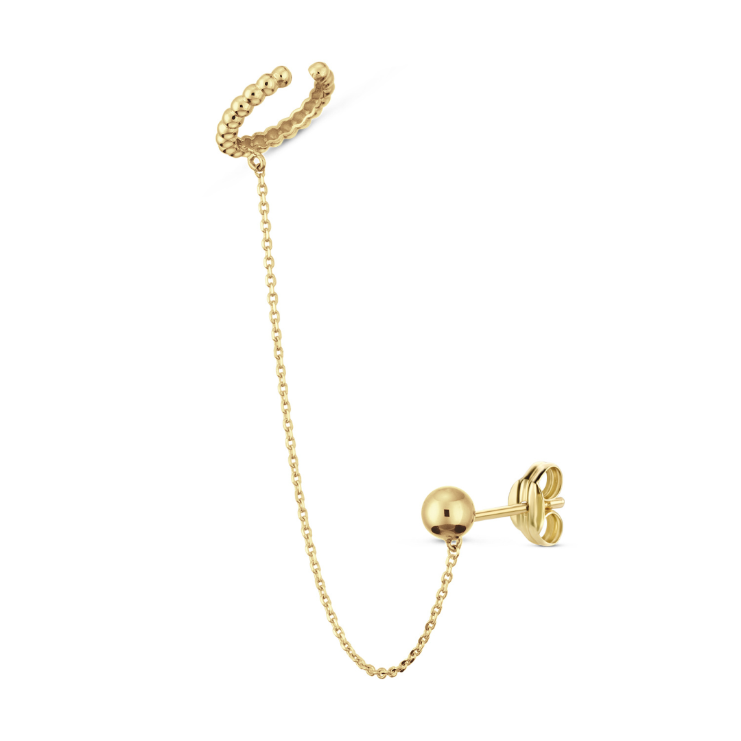 Jackie Gold | 14 karaat geelgouden piercing | SINGLE CUFF STUD - 2MM - 585