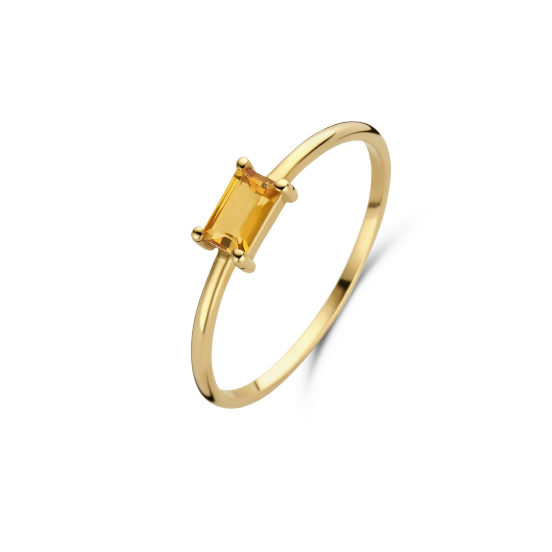 Jackie Gold | 14 karaat geelgouden ring | Medina Citrien