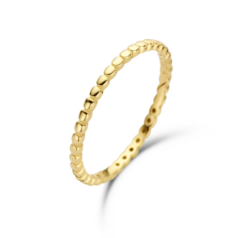 Jackie Gold | 14 karaat geelgouden ring met bubbels | Bubble