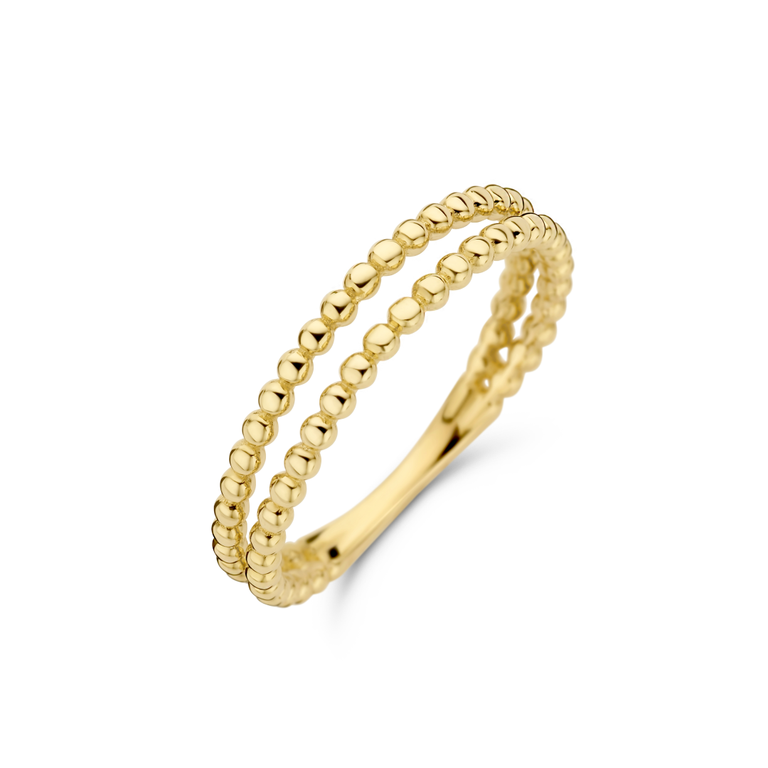 Jackie Gold | 14 karaat geelgouden ring | Minori bubbel twin