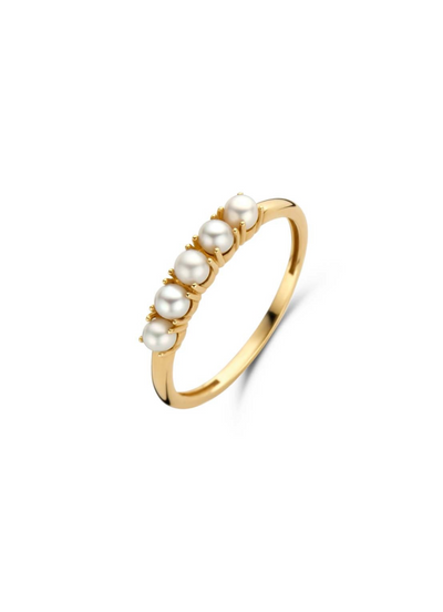 Jackie Gold | 14 karaat geelgouden ring | Pearls of Amalfi
