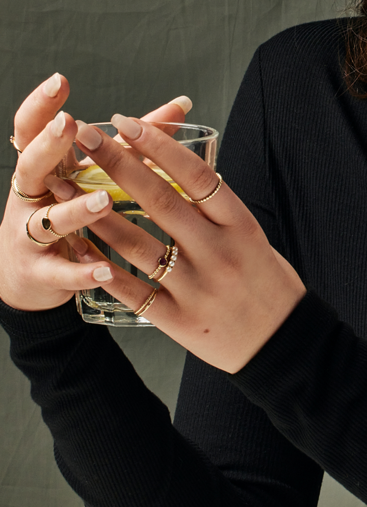 Jackie Gold | 14 karaat geelgouden ring | Pearls of Amalfi