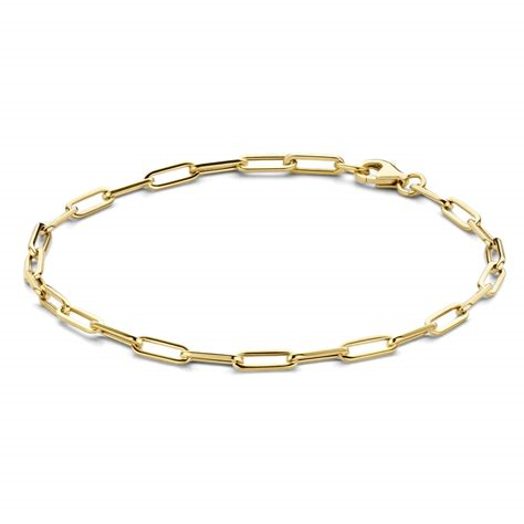Jackie Gold | 14 karaat geelgouden schakelarmband | Box Link