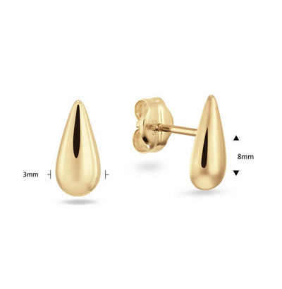 Jackie Gold | 14krts geelgouden oorstekers San Polo