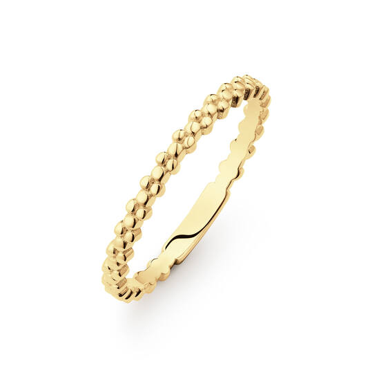 Jackie Gold | 14krts geelgouden ring Caviar