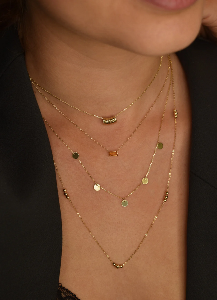 Jackie Gold | Discs Necklace 585