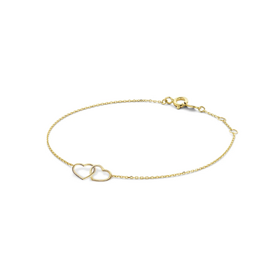 Jackie Gold | Double Heart Bracelet