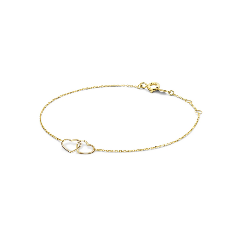 Jackie Gold | Double Heart Bracelet