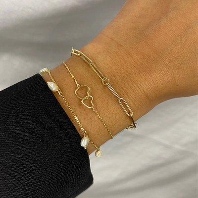 Jackie Gold | Double Heart Bracelet