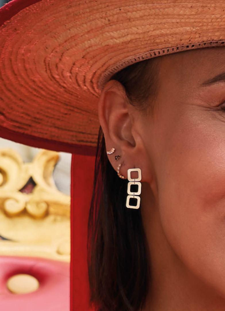 Jackie Gold | Laguna oorringen