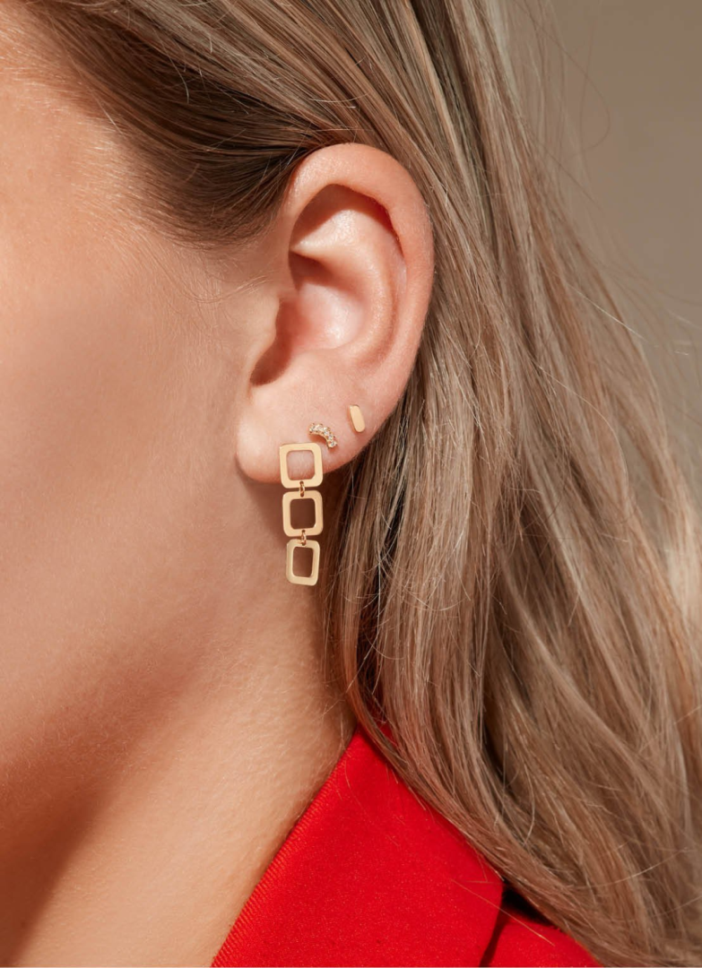 Jackie Gold | Laguna oorringen