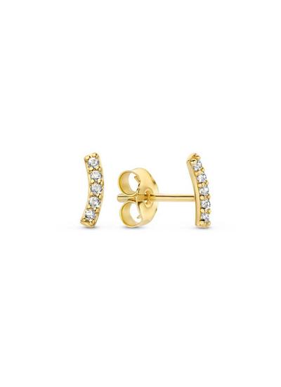 Jackie Gold | Letizia Topaz Curve Studs