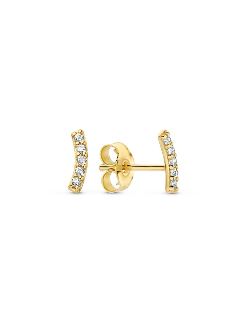 Jackie Gold | Letizia Topaz Curve Studs