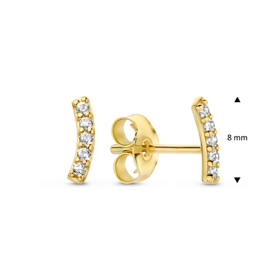 Jackie Gold | Letizia Topaz Curve Studs